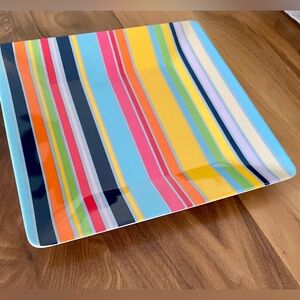 Swell Vibrant Multicolor Striped Plate